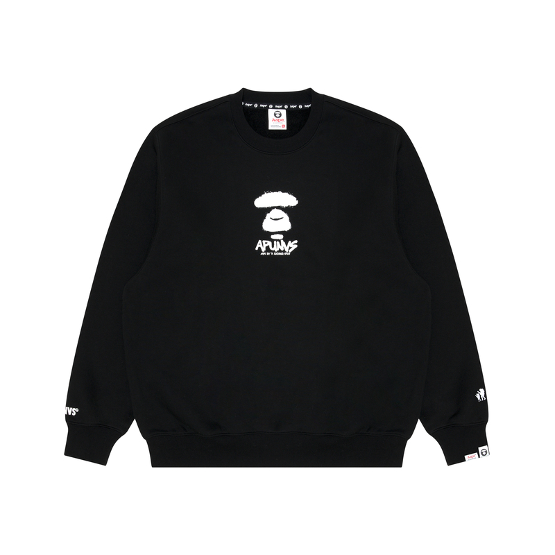 Purchase AAPE Ape Face Letter Print Crewneck Casual Long-Sleeve Pullover Sweatshirt AAPSWMA325XXL