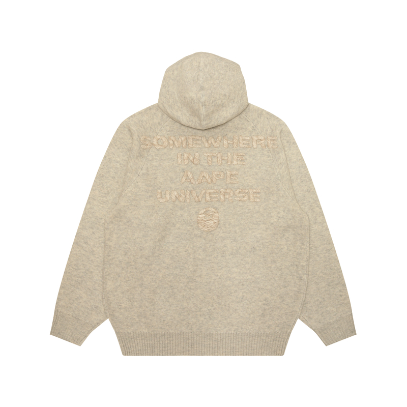 Lookbook 아페 페이스 로고 캐주얼 니트 스웨터. AAPKNMB375XXN