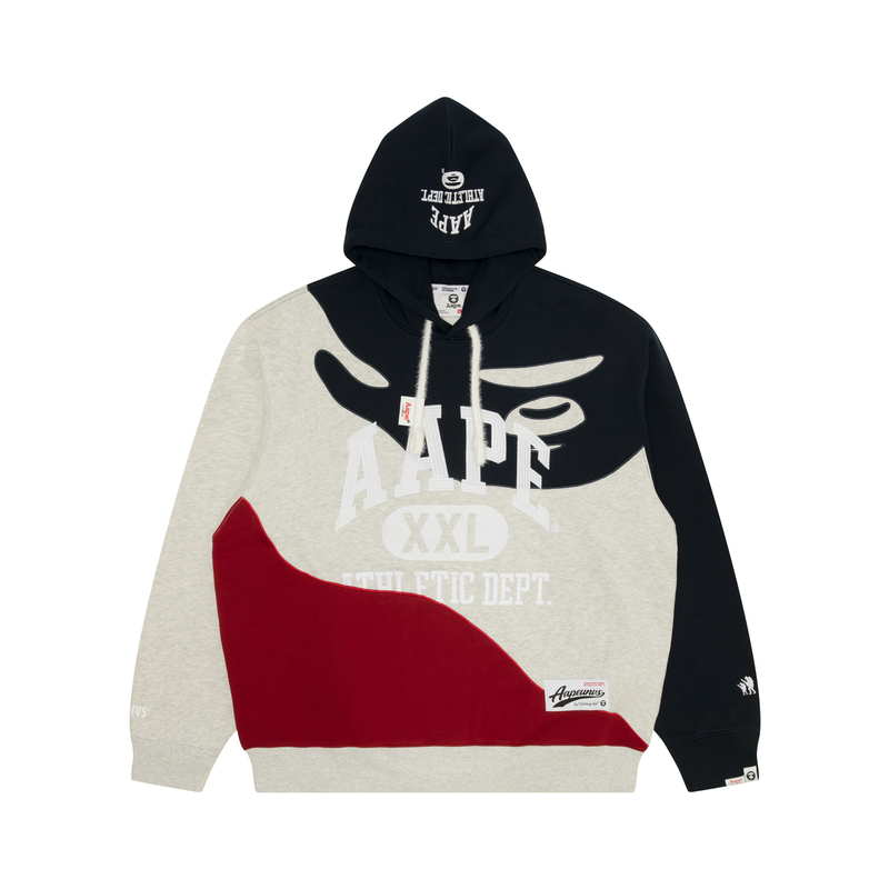 AAPE Ape Face Logo Drawstring Hoodie Casual Long Sleeve - White AAPSWMA349XXL