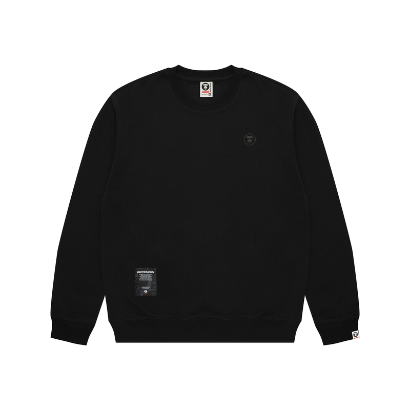 AAPE Ape Face Logo Embroidered Crewneck Sweatshirt AAPSWMB318XXN