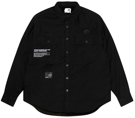 Aape Ape Face Logo Patch Jaket Kasual Longgar Hitam BKX. AAPJKM7636XXL Order Aape Ape Face Logo Patch Jaket Kasual Longgar Hitam BKX. AAPJKM7636XXL