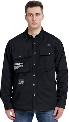 Aape Ape Face Logo Patch Jaket Kasual Longgar Hitam BKX. AAPJKM7636XXL Shop Aape Ape Face Logo Patch Jaket Kasual Longgar Hitam BKX. AAPJKM7636XXL