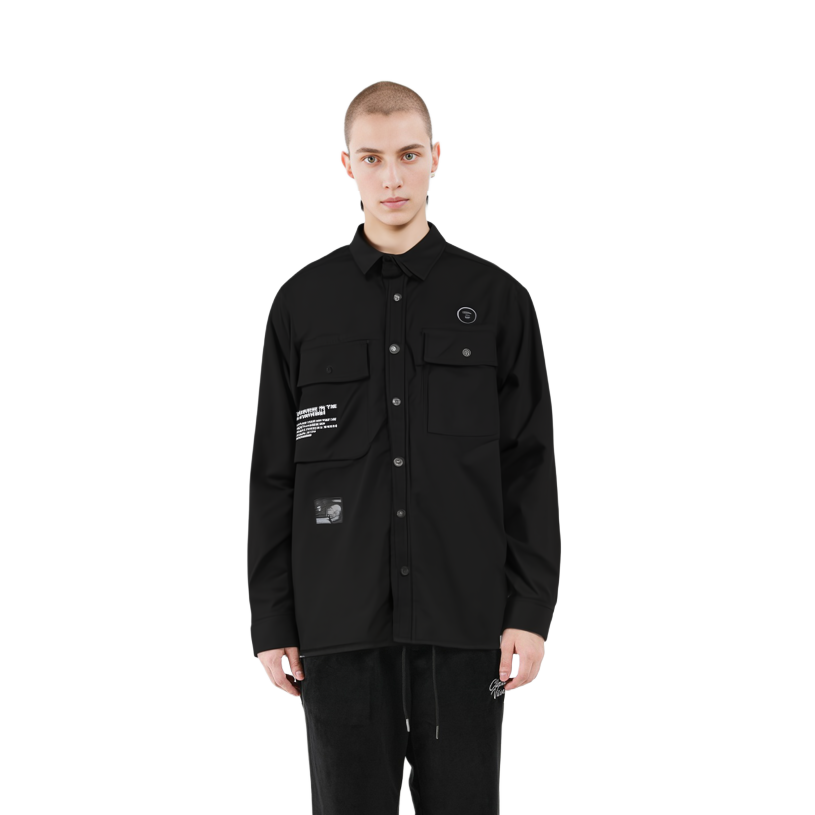 Purchase Aape Ape Face Logo Patch Jaket Kasual Longgar Hitam BKX. AAPJKM7636XXL