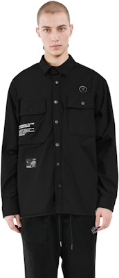 Aape Ape Face Logo Patch Jaket Kasual Longgar Hitam BKX. AAPJKM7636XXL Purchase Aape Ape Face Logo Patch Jaket Kasual Longgar Hitam BKX. AAPJKM7636XXL