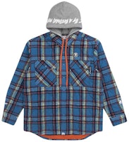 AAPE Ape Face Logo Plaid Colorblock Hoodie Jacket Long Sleeve AAPJKM7397XXF AAPE Ape Face Logo Plaid Colorblock Hoodie Jacket Long Sleeve AAPJKM7397XXF