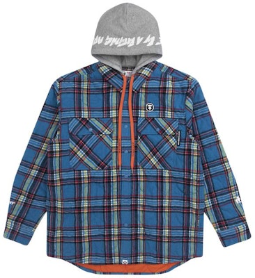 AAPE 에이프 페이스 로고 체크 컬러블록 후드 재킷 긴팔 AAPJKM7397XXF Buy AAPE 에이프 페이스 로고 체크 컬러블록 후드 재킷 긴팔 AAPJKM7397XXF