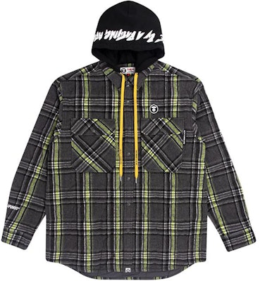 AAPE 에이프 페이스 로고 체크 컬러블록 후드 재킷 긴팔 AAPJKM7397XXF Order AAPE 에이프 페이스 로고 체크 컬러블록 후드 재킷 긴팔 AAPJKM7397XXF