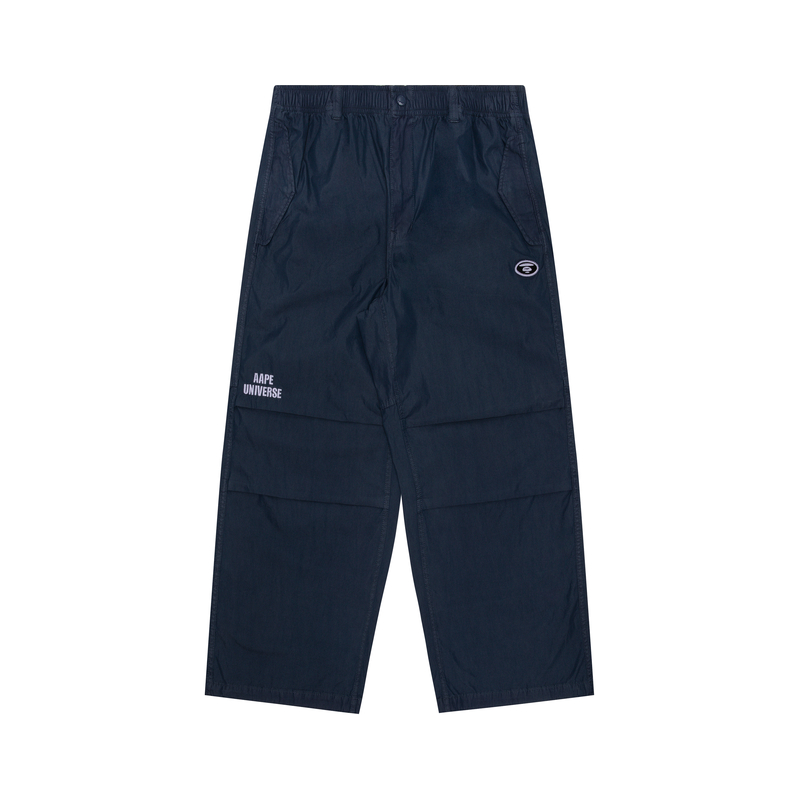 Shop AAPE 에이프 페이스 로고 스트레이트 루즈 핏 캐주얼 팬츠 AAPPTMA679XXM