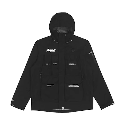 AAPE Ape Face Logo Utility Pocket Patchwork Hoodie Jacket AAPLJM7451XXH