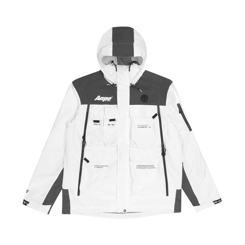 Purchase AAPE Ape Face Logo Utility Pocket Patchwork Hoodie Jacket AAPLJM7451XXH