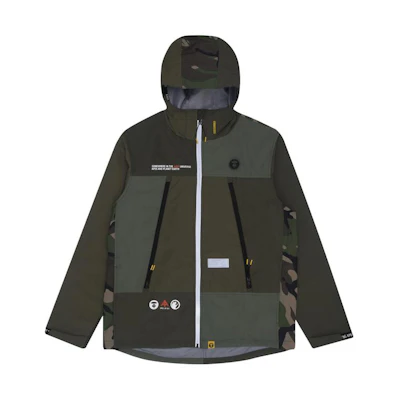 AAPE Ape Face Patch Camo Hooded Jacket for Men AAPLJM7425XXG