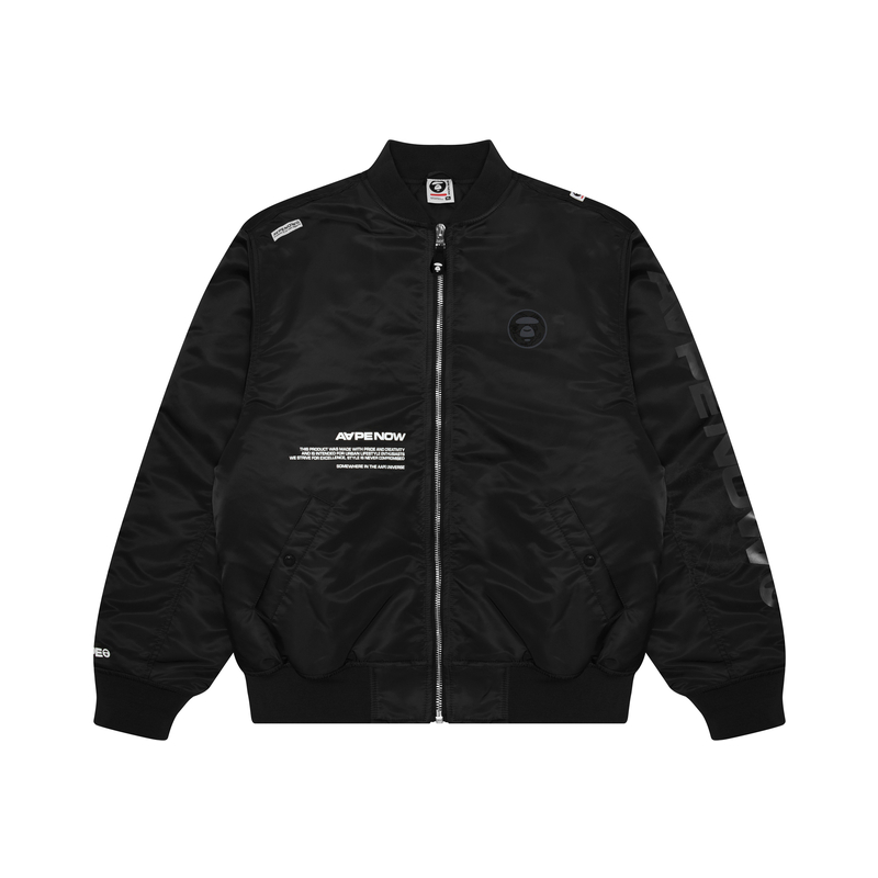 Shop Aape猿人脸补丁字母印花长袖休闲夹克男款 AAPJKM7596XXL