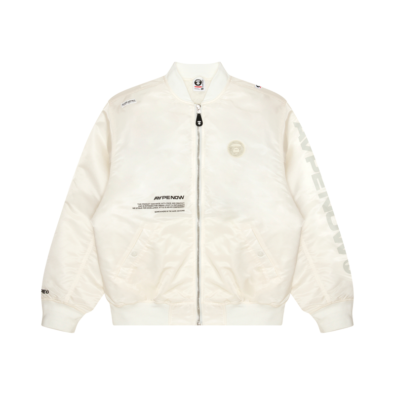 Sizing Aape猿人脸补丁字母印花长袖休闲夹克男款 AAPJKM7596XXL