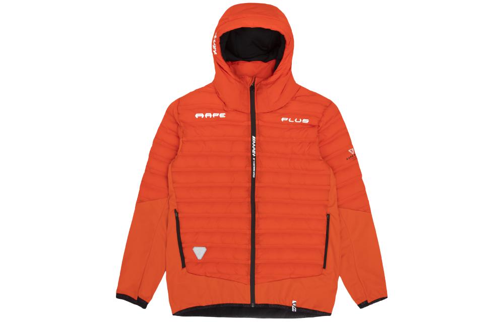 AAPE Ape Logo Badge Print Thick Hooded Jacket Men AAPJKM7330XXD