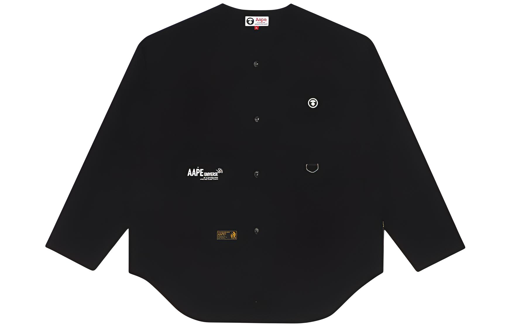 AAPE Ape Logo Badge Single-Breasted Jacket Men’s Long Sleeve Outerwear AAPTPM0498XXE