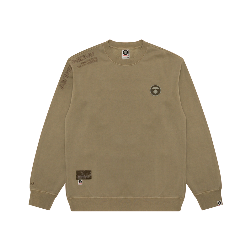 AAPE Ape Logo Embroidery Casual Crewneck Pullover Sweatshirt for Men AAPSWMA307XXL