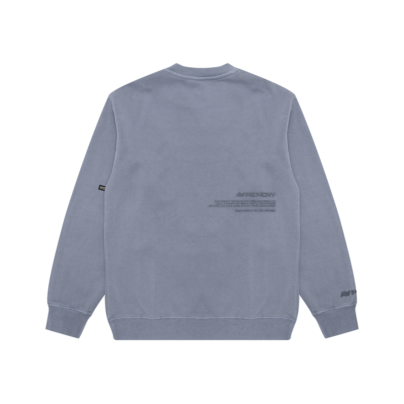 Lookbook AAPE Ape Logo Embroidery Casual Crewneck Pullover Sweatshirt for Men AAPSWMA307XXL