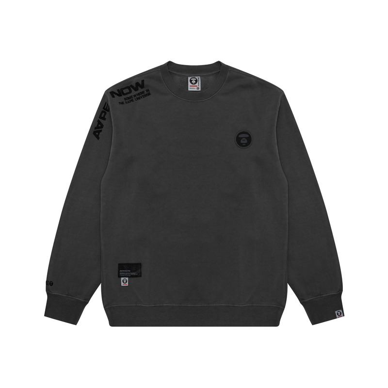 Details for AAPE Ape Logo Embroidery Casual Crewneck Pullover Sweatshirt for Men AAPSWMA307XXL
