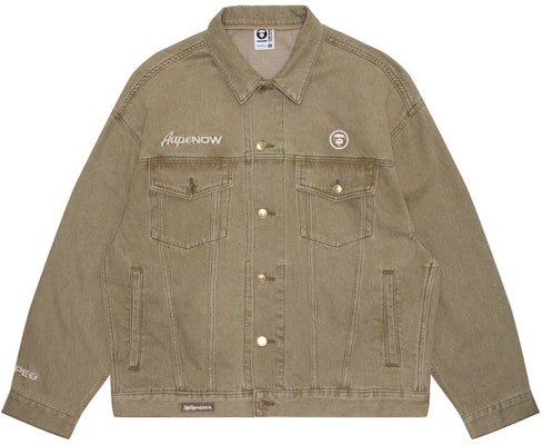 아페 로고 패치 탈부착 후드 남성 데님 재킷. AAPLJM7641XXM 1