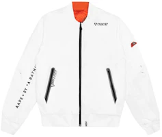 AAPE Ape Logo Reversible Camo Fleece Bomber Jacket for Men AAPJKM7331XXD AAPE Ape Logo Reversible Camo Fleece Bomber Jacket for Men AAPJKM7331XXD