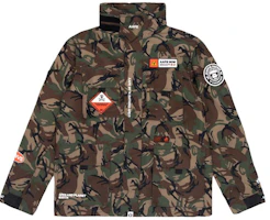 AAPE Army Green Military Jacket with Ape Logo and Letter Print for Men AAPJKM7316XAD AAPE Army Green Military Jacket with Ape Logo and Letter Print for Men AAPJKM7316XAD