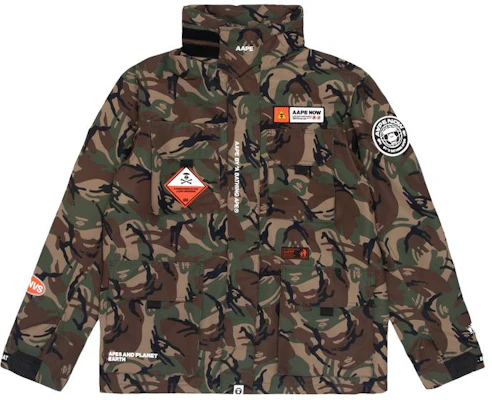 Jaket Tentera Hijau AAPE dengan Logo Ape dan Cetakan Huruf untuk Lelaki AAPJKM7316XAD Buy Jaket Tentera Hijau AAPE dengan Logo Ape dan Cetakan Huruf untuk Lelaki AAPJKM7316XAD