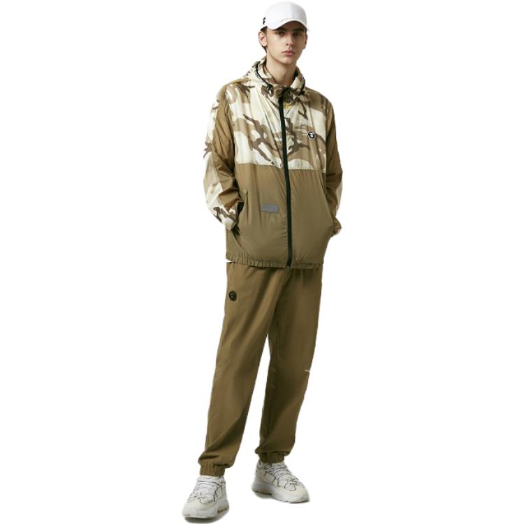 Lookbook Aape Badge Letter Print Camouflage Panel Hooded Lightweight Jacket Men. AAPLJM7422XXG