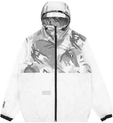 Aape Badge Letter Print Camouflage Panel Hooded Lightweight Jacket Men. AAPLJM7422XXG Purchase Aape Badge Letter Print Camouflage Panel Hooded Lightweight Jacket Men. AAPLJM7422XXG