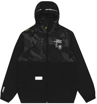 Aape Badge Letter Print Camouflage Panel Hooded Lightweight Jacket Men. AAPLJM7422XXG Details for Aape Badge Letter Print Camouflage Panel Hooded Lightweight Jacket Men. AAPLJM7422XXG