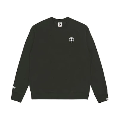 AAPE Badge Letter Print Pullover Hoodie for Men - Fleece Lined, Solid Color AAPSWM3804XXH