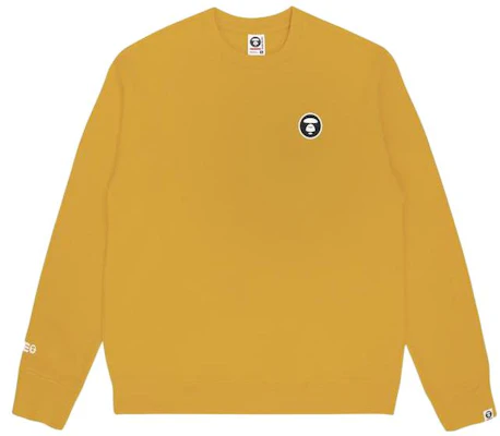 AAPE Badge Letter Print Pullover Hoodie for Men - Fleece Lined, Solid Color AAPSWM3804XXH 4