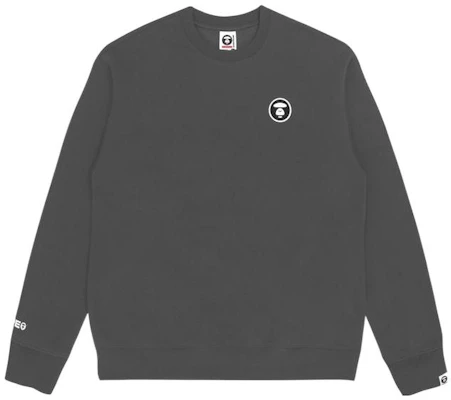 AAPE Badge Letter Print Pullover Hoodie for Men - Fleece Lined, Solid Color AAPSWM3804XXH 6