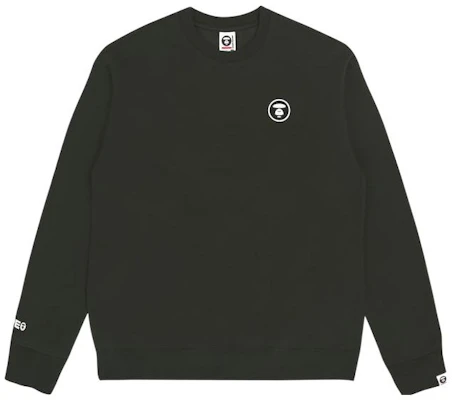 AAPE Badge Letter Print Pullover Hoodie for Men - Fleece Lined, Solid Color AAPSWM3804XXH 7