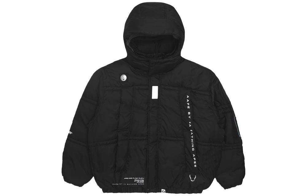 Order 아페 배지 레터 프린트 코튼 후드 재킷 AAPJKM7462XXH