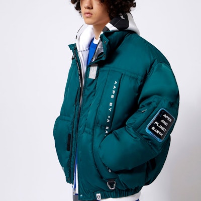 아페 배지 레터 프린트 코튼 후드 재킷 AAPJKM7462XXH Cheap 아페 배지 레터 프린트 코튼 후드 재킷 AAPJKM7462XXH