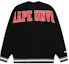 Lookbook AAPE Black Loose Fit Crewneck Long Sleeve Sweatshirt with Letter Embroidery AAPSWMA399XXM