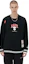 Purchase AAPE Black Loose Fit Crewneck Long Sleeve Sweatshirt with Letter Embroidery AAPSWMA399XXM