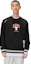 Sizing AAPE Black Loose Fit Crewneck Long Sleeve Sweatshirt with Letter Embroidery AAPSWMA399XXM