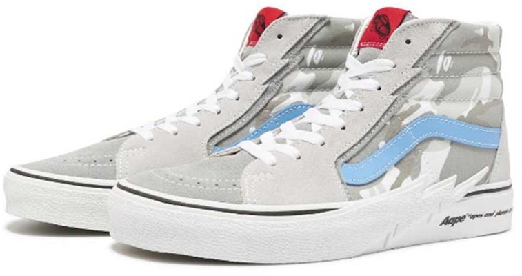 AAPE BY A BATHING APE® x Vans Sk8-Hi Bolt 'Blanco' AAPE-VANS-SK8HI-BOLT-WH Buy AAPE BY A BATHING APE® x Vans Sk8-Hi Bolt 'Blanco' AAPE-VANS-SK8HI-BOLT-WH