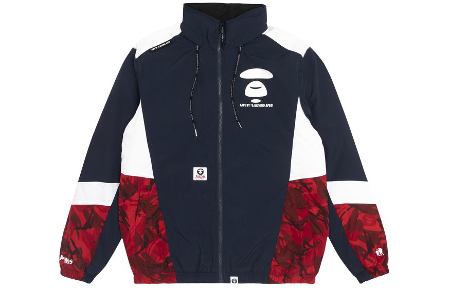 AAPE Camo High-Neck Fleece Jacket with Logo Print AAPJKM7341XXD