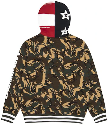 AAPE Camo Hoodie Jacket with Ape Logo and Star Pattern Graphic AAPSWM3603XAD Lookbook AAPE Camo Hoodie Jacket with Ape Logo and Star Pattern Graphic AAPSWM3603XAD