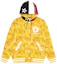 Shop AAPE Camo Hoodie Jacket with Ape Logo and Star Pattern Graphic AAPSWM3603XAD