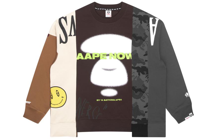 AAPE Camo Letter Print Fleece Sweatshirt 3805XXH