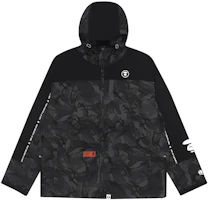 AAPE Camo Lightweight Jacket with Ape Face Logo and Colorblock Design for Men AAPLJM7347XAE AAPE Camo Lightweight Jacket with Ape Face Logo and Colorblock Design for Men AAPLJM7347XAE