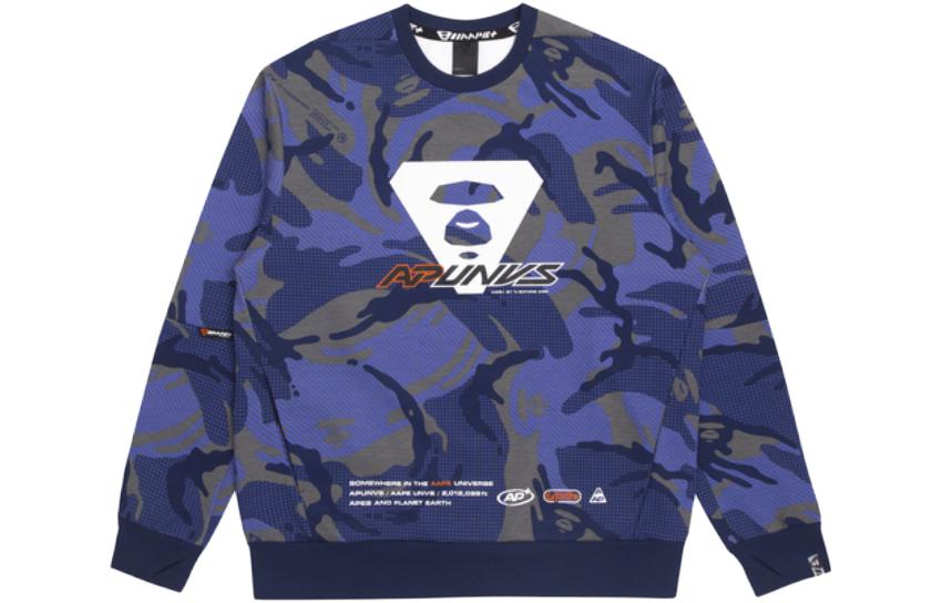 AAPE Camo Logo Print Crewneck Sweatshirt AAPSWM3867XAH