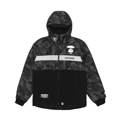 AAPE Camo Patchwork Ape Logo Zip-Up Hoodie Jacket AAPJKM7314XXD
