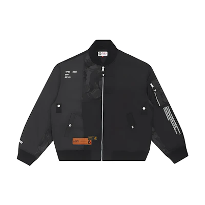 AAPE Camo Patchwork Zip Jacket with Ape Face Letter Embroidery AAPJKM7400XXF