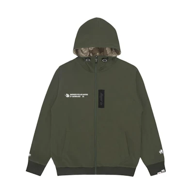 AAPE Camo Reversible Hoodie with Ape Face Badge and Letter Print AAPSWM3828XXH-1