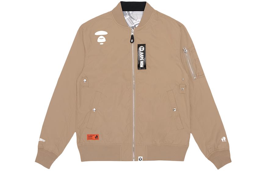 AAPE Camouflage Reversible Flight Jacket with Ape Logo Print AAPLJM7346XXE