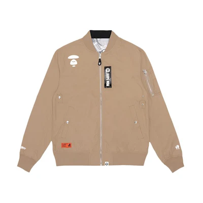 AAPE Camouflage Reversible Flight Jacket with Ape Logo Print AAPLJM7346XXE